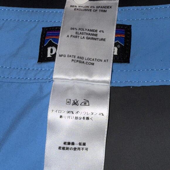 Patagonia Men's Stretch Wavefarer Swim Board Preppy Outdoor Shorts 32 Blue Gray - Picture 11 of 14